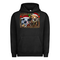 Pigment Black christmas heifers with leopard and cowhide background Urban Hoodie - RanaPortraitStore