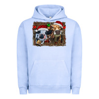 Pigment Grape Ice christmas heifers with leopard and cowhide background Urban Hoodie - RanaPortraitStore