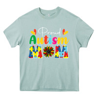 Arona Proud Autism Mom sunflower Heavy Core Tee - CowhideDigitalArt