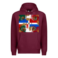Burgundy Mexican and Dominican Republic Premium Hoodie - texasbilliewilder