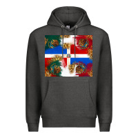 Charcoal Heather Mexican and Dominican Republic Premium Hoodie - texasbilliewilder