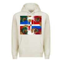 Oatmeal Heather Mexican and Dominican Republic Premium Hoodie - texasbilliewilder