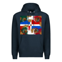 Navy Mexican and Dominican Republic Premium Hoodie - texasbilliewilder