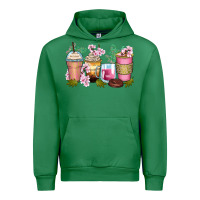 Emerald flowers coffee cups Urban Hoodie - Zillion Design Studio