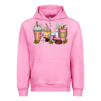 Fuchsia Pink flowers coffee cups Urban Hoodie - Zillion Design Studio
