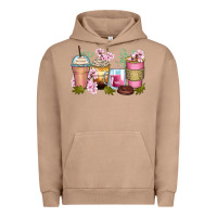 Pigment Burro flowers coffee cups Urban Hoodie - Zillion Design Studio