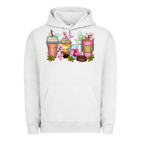 Pigment Lunar Rock flowers coffee cups Urban Hoodie - Zillion Design Studio