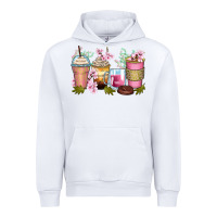 White flowers coffee cups Urban Hoodie - Zillion Design Studio