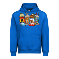 Cobalt cartoon characters coffee cups Urban Hoodie - Zillion Design Studio