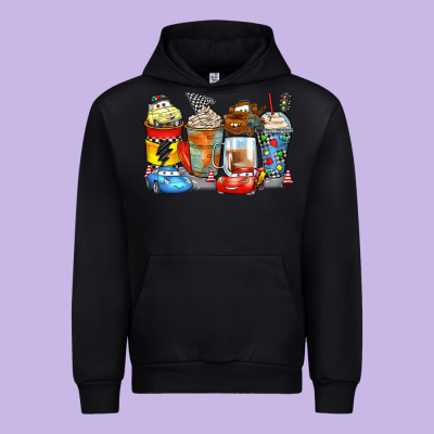Cartoon Characters Coffee Cups Urban Hoodie Designed By Zillion Design Studio