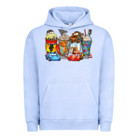 Pigment Grape Ice cartoon characters coffee cups Urban Hoodie - Zillion Design Studio