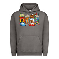 Pigment Tornado cartoon characters coffee cups Urban Hoodie - Zillion Design Studio