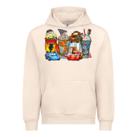 Sandshell cartoon characters coffee cups Urban Hoodie - Zillion Design Studio