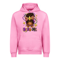 Fuchsia Pink bead me mardi gras afro messy bun Urban Hoodie - texasbilliewilder