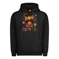 Pigment Black bead me mardi gras afro messy bun Urban Hoodie - texasbilliewilder
