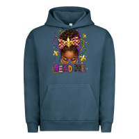 Pigment Midnight Navy bead me mardi gras afro messy bun Urban Hoodie - texasbilliewilder