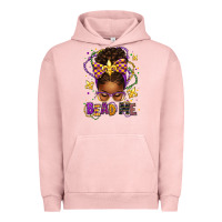 Pigment Salmon bead me mardi gras afro messy bun Urban Hoodie - texasbilliewilder
