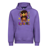 Tulip bead me mardi gras afro messy bun Urban Hoodie - texasbilliewilder