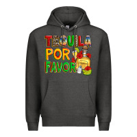 Charcoal Heather tequila por favor Premium Hoodie - Zillion Design Studio