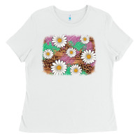 White easter daisy background Ladies Tee - Artiststas