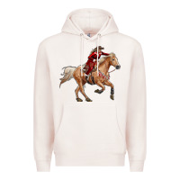 Pale Pink christmas cowgirl Premium Hoodie - RanaPortraitStore