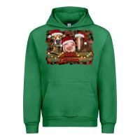 Emerald merry christmas farm animals Urban Hoodie - RanaPortraitStore