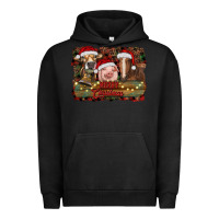 Pigment Black merry christmas farm animals Urban Hoodie - RanaPortraitStore
