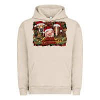 Pigment French Oak merry christmas farm animals Urban Hoodie - RanaPortraitStore