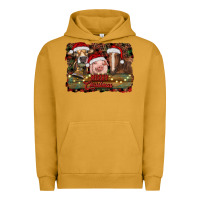Pigment Peanut Butter merry christmas farm animals Urban Hoodie - RanaPortraitStore