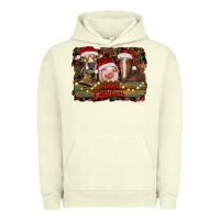 Pigment Pistachio merry christmas farm animals Urban Hoodie - RanaPortraitStore