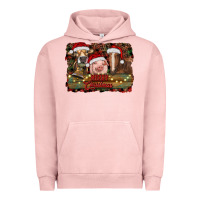 Pigment Salmon merry christmas farm animals Urban Hoodie - RanaPortraitStore