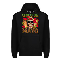Black Cinco de Mayo Premium Hoodie - texasbilliewilder