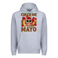 Heather Grey Cinco de Mayo Premium Hoodie - texasbilliewilder