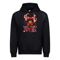 Black cupid's favorite postal worker afro messy bun Urban Hoodie - texasbilliewilder