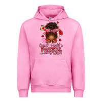 Fuchsia Pink cupid's favorite postal worker afro messy bun Urban Hoodie - texasbilliewilder