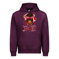 Mauve Wine cupid's favorite postal worker afro messy bun Urban Hoodie - texasbilliewilder