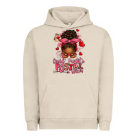 Pigment French Oak cupid's favorite postal worker afro messy bun Urban Hoodie - texasbilliewilder