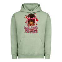 Cupid's Favorite Postal Worker Afro Messy Bun Urban Hoodie | Teevron