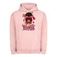 Pigment Salmon cupid's favorite postal worker afro messy bun Urban Hoodie - texasbilliewilder