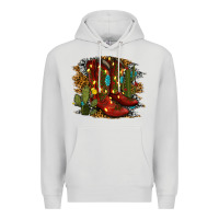 Dove Grey christmas cowboy boots Premium Hoodie - RanaPortraitStore