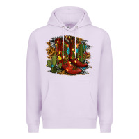 Lilac christmas cowboy boots Premium Hoodie - RanaPortraitStore