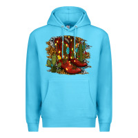 Ocean Blue christmas cowboy boots Premium Hoodie - RanaPortraitStore