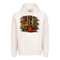 Pale Pink christmas cowboy boots Premium Hoodie - RanaPortraitStore