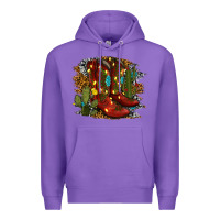 Purple christmas cowboy boots Premium Hoodie - RanaPortraitStore