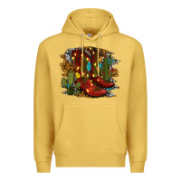 Antique Gold christmas cowboy boots Premium Hoodie - RanaPortraitStore