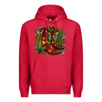 Cardinal christmas cowboy boots Premium Hoodie - RanaPortraitStore