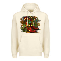 Sandshell christmas cowboy boots Premium Hoodie - RanaPortraitStore
