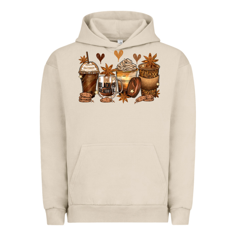 Melanin Afro Coffee Cups Urban Hoodie by Zillion Design Studio | Teevron