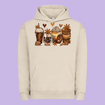 Melanin Afro Coffee Cups Urban Hoodie Designed By Zillion Design Studio