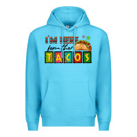 Ocean Blue I'm Here For The Tacos Premium Hoodie - texasbilliewilder